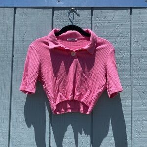 Reformation pink ribbed set